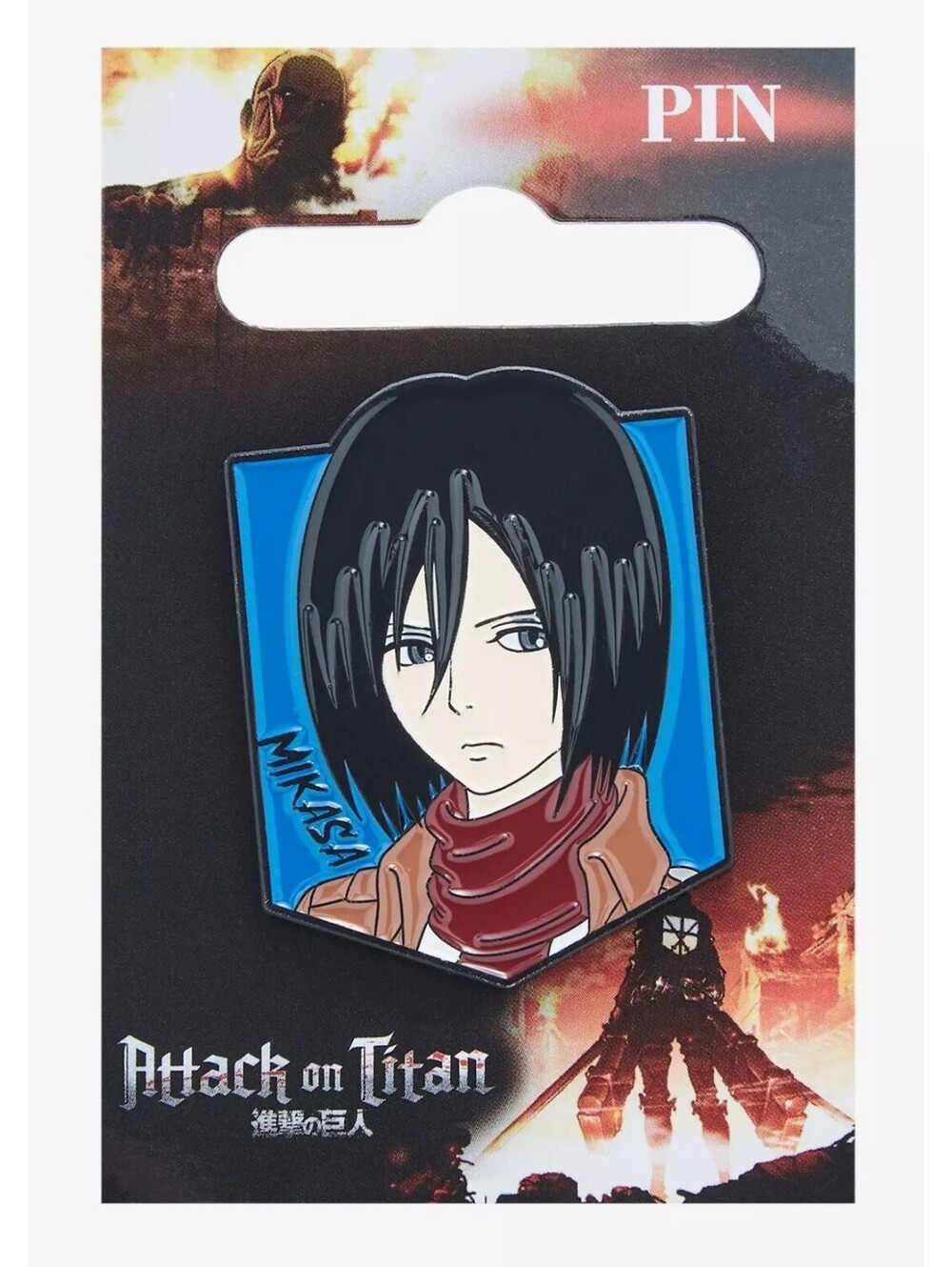 Attack on Titan Mikasa Portrait Enamel Pin